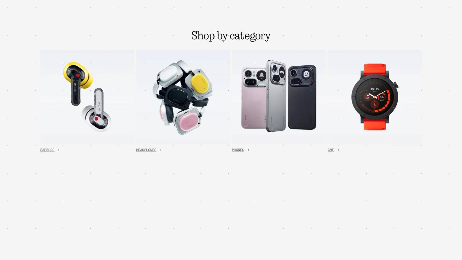 Re:solve agency: our rebuild of the Nothing store home page