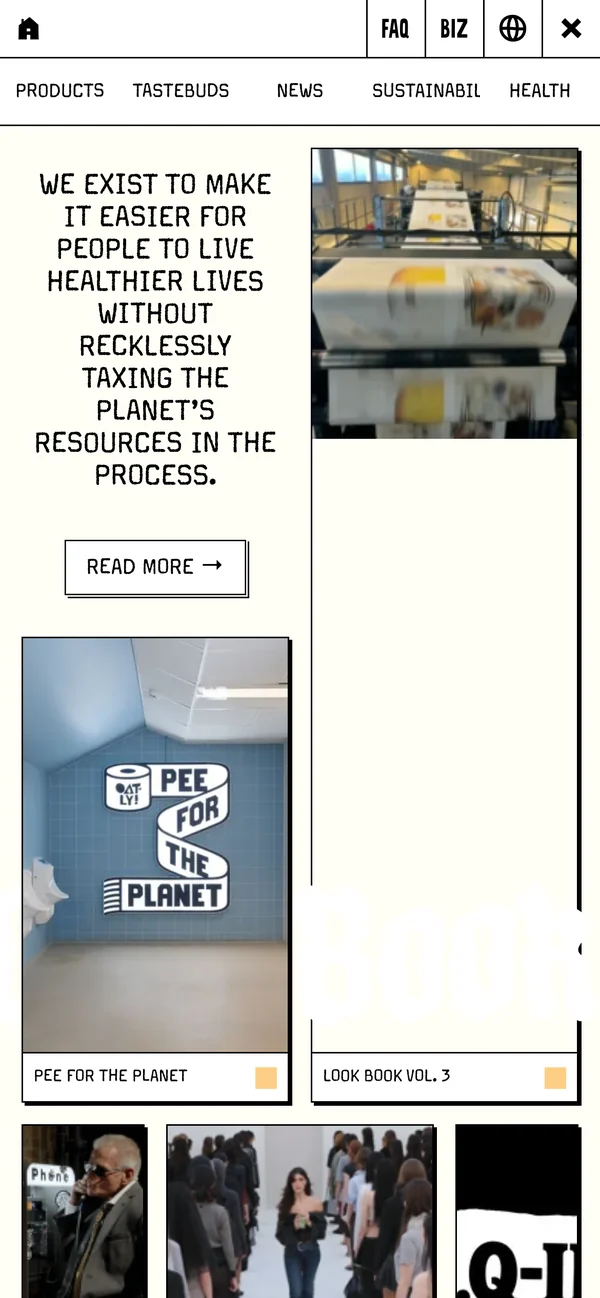 The Oatly rebuild on a phone